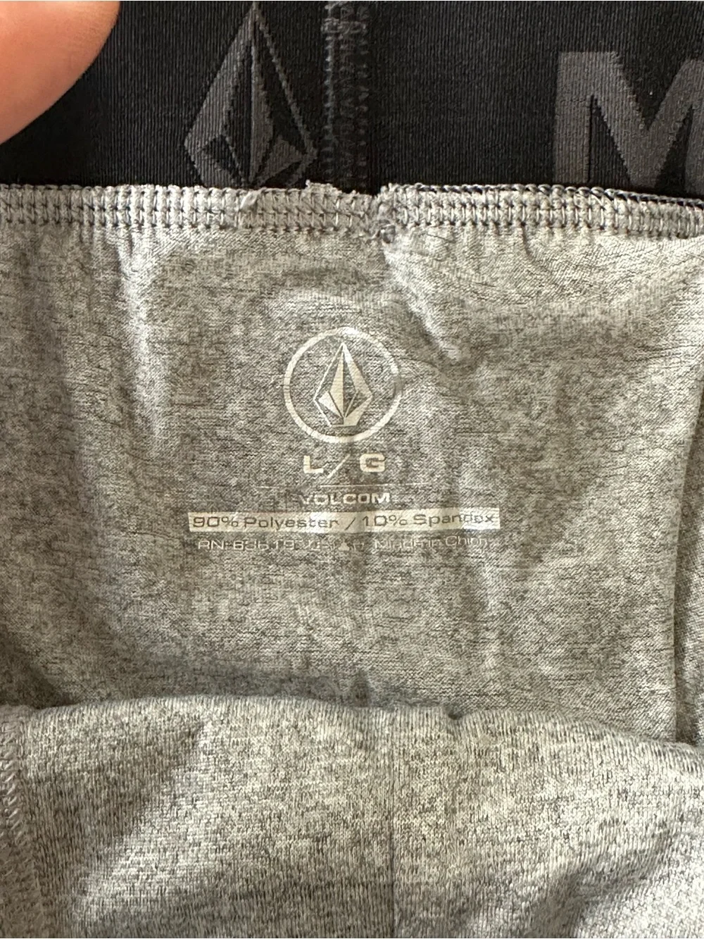 Volcom Light Grey Stretch Boxer Briefs with Black Waistband NWNT